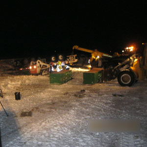 Truck Rolled in a field